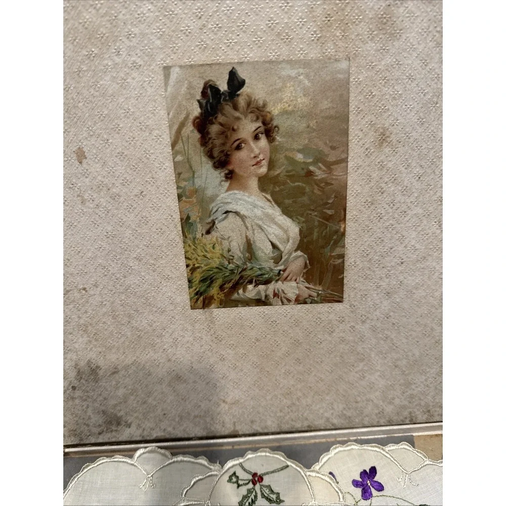 Vintage Society Silk Doilies Cocktail Rounds Hand Embroidered Set 6 Box New